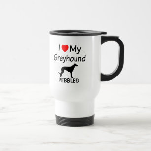 Caneca Térmica Eu Amo Meu Cachorro De Greyhound