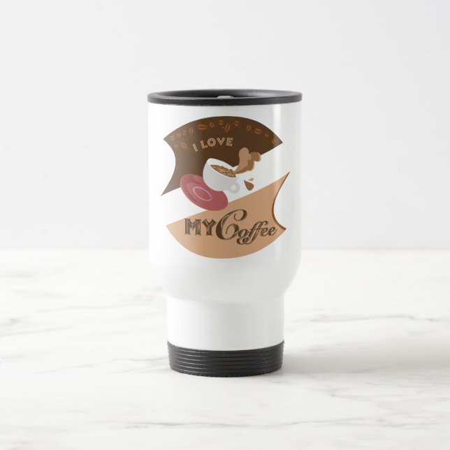 Caneca Térmica Eu Amo Meu Café Retro Java (Centro)