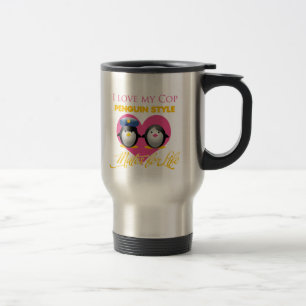 Caneca Térmica Eu amo meu estilo do pinguim da bobina