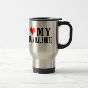 Caneca Térmica Eu amo meu Malamute do Alasca