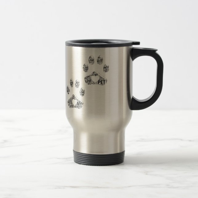 Caneca Térmica Eu amo meu Pet Travelers Mug (Direita)