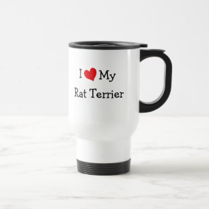 Caneca Térmica Eu amo meu rato Terrier