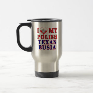 Caneca Térmica Eu Amo Meu Texan Polonês Busia