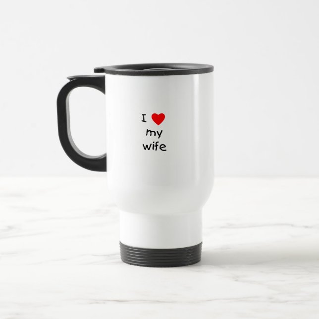 Caneca Térmica Eu amo minha esposa (Esquerda)