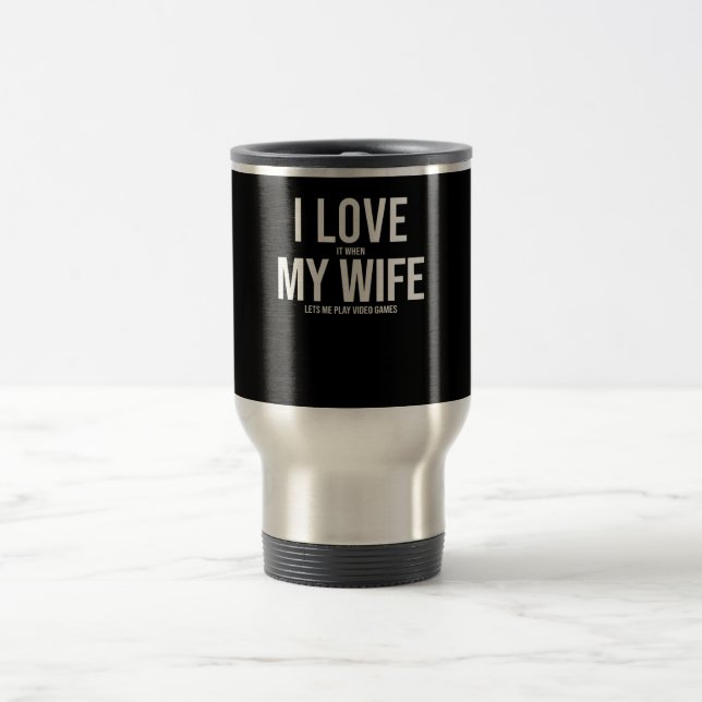 Caneca Térmica Eu Amo Minha Esposa Engraçada Arte Presente (Centro)