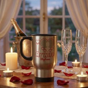 Caneca Térmica Eu Amo Minha Esposa Personalizado – Adicionar Nome