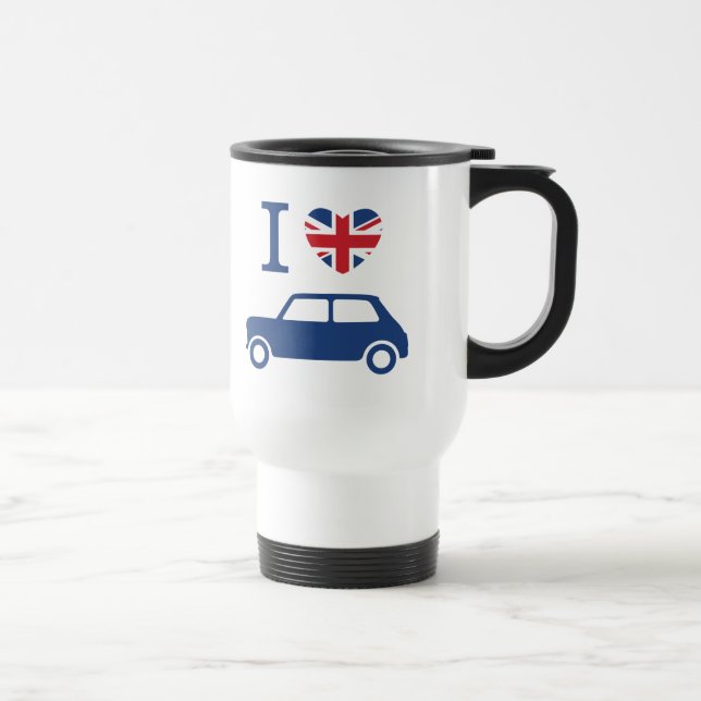Caneca Térmica Eu amo Mini Coopers Blue - (Direita)