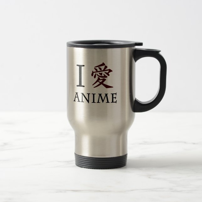 Caneca Térmica Eu amo o Anime (Direita)