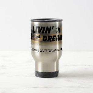 Caneca Térmica Eu amo o cheiro do combustível para reactores