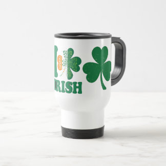 Caneca Térmica Eu Amo O Irish Mug | Rua, Shamrock do Dia de Patri