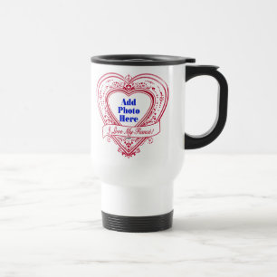 Caneca Térmica Eu Amo O Meu Fiancé! Foto de Corações Vermelhos