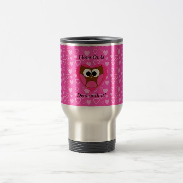Caneca Térmica Eu amo o negócio das corujas com ele (Centro)