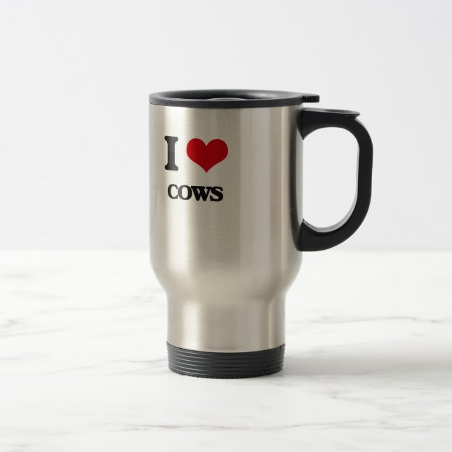 Caneca Térmica Eu amo vacas (Direita)