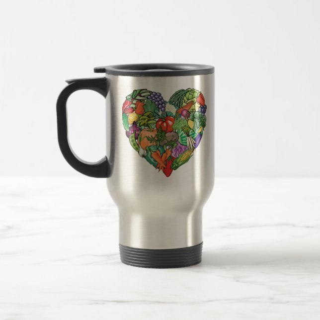 Caneca Térmica Eu Amo Veggies (Esquerda)
