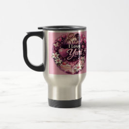 Caneca Térmica Eu Amo Yuri | Estética de Anime de Amor entre Garo