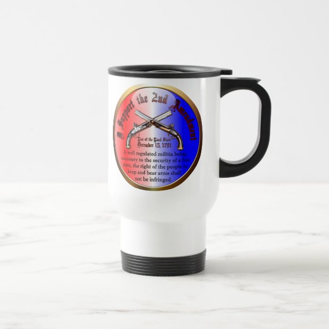 Caneca Térmica Eu Apoio a Segunda Emenda (Direita)