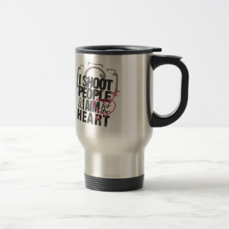 Caneca Térmica Eu disparo em pessoas & aponto-as para o coração