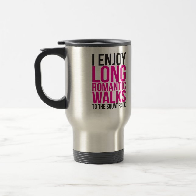 Caneca Térmica Eu Gosto De Longas Caminhadas Românticas Para O Ra (Esquerda)