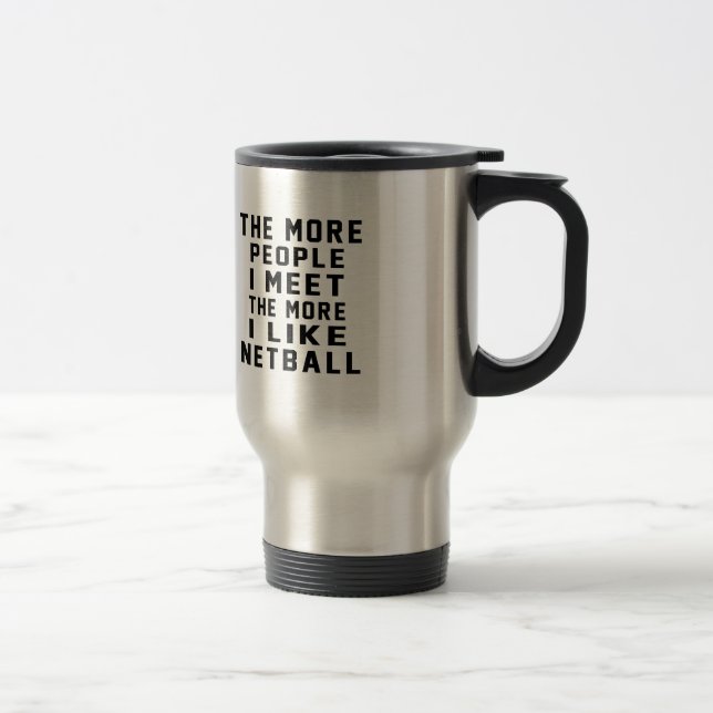 Caneca Térmica Eu gosto de meu Netball. (Direita)