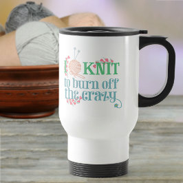 Caneca Térmica Eu Knit. Típica de tricô para tricô