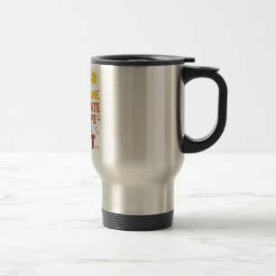 Caneca Térmica Eu não levanto e tipografia castanha amarela brilh
