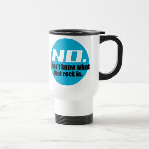 Caneca Térmica Eu Não Sei Que Rocha É (Azul)