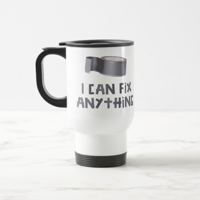 Caneca Térmica Eu posso fixar qualquer coisa com fita adesiva (Esquerda)