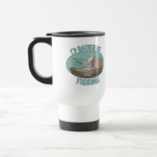 Caneca Térmica Eu Preferencialmente De Pescar Uma Cartoon Colorid