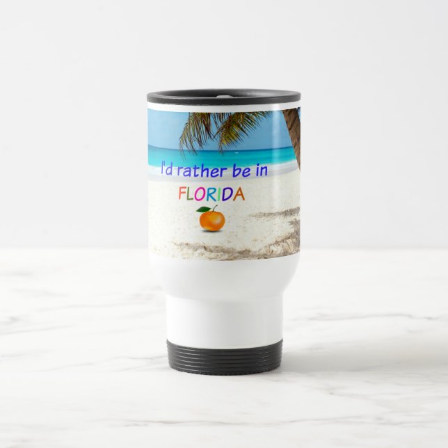 Caneca Térmica Eu Preferiria Estar na Flórida, (Centro)
