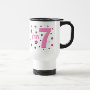 Caneca Térmica Eu sou 7 flores do rosa e do Brown