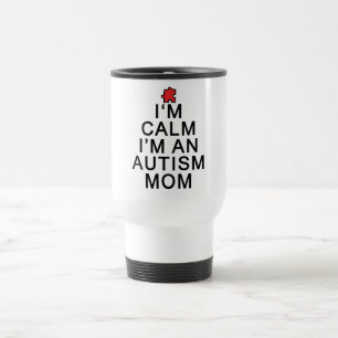Caneca Térmica Eu sou calma que eu sou uma mamã do autismo