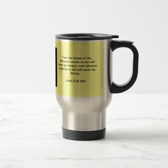 Caneca Térmica Eu Sou O Pão Da Vida (Direita)