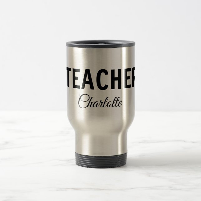 Caneca Térmica Eu sou professor Collegeadicionar seu nome SMS sim (Centro)