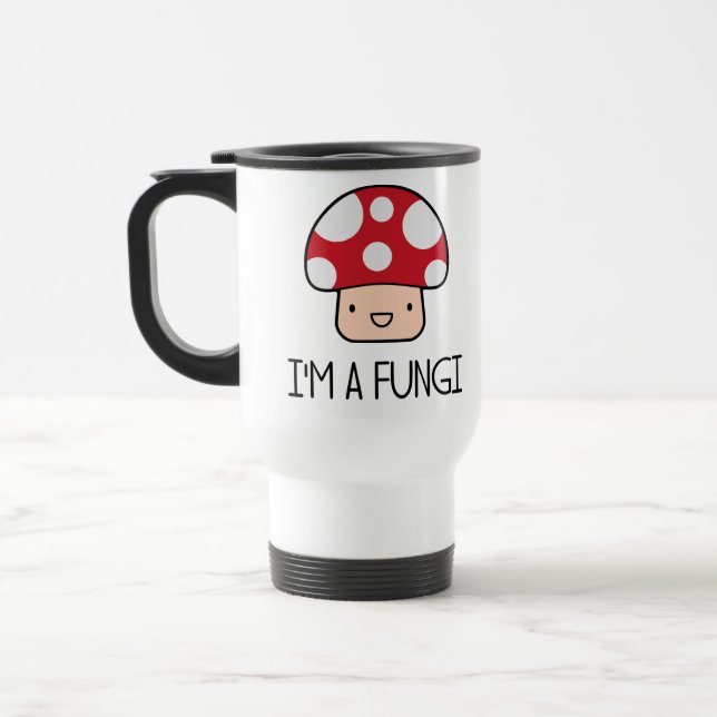 Caneca Térmica Eu sou um cogumelo da cara do divertimento dos (Esquerda)