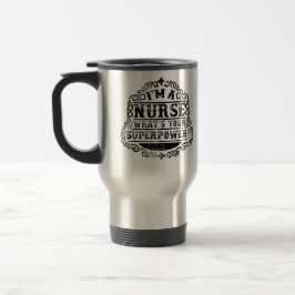 Caneca Térmica Eu Sou Uma Enfermeira, Qual É Seu Superpoder Engra