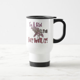 Caneca Térmica Eu sou uma garota que eu peixe supera