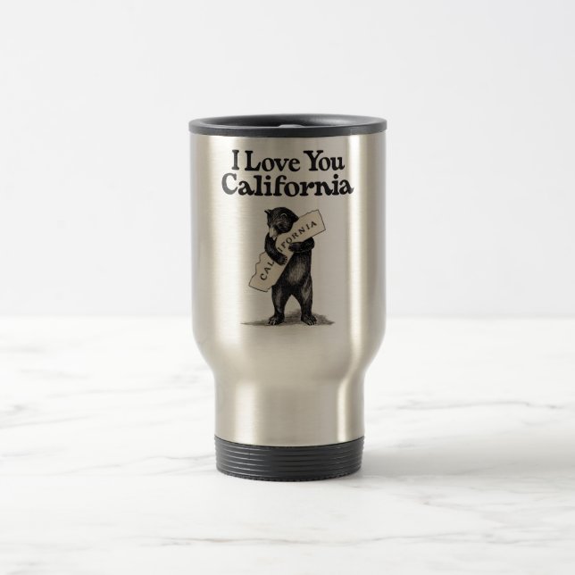 Caneca Térmica Eu te amo abraço de urso de Califórnia (Centro)