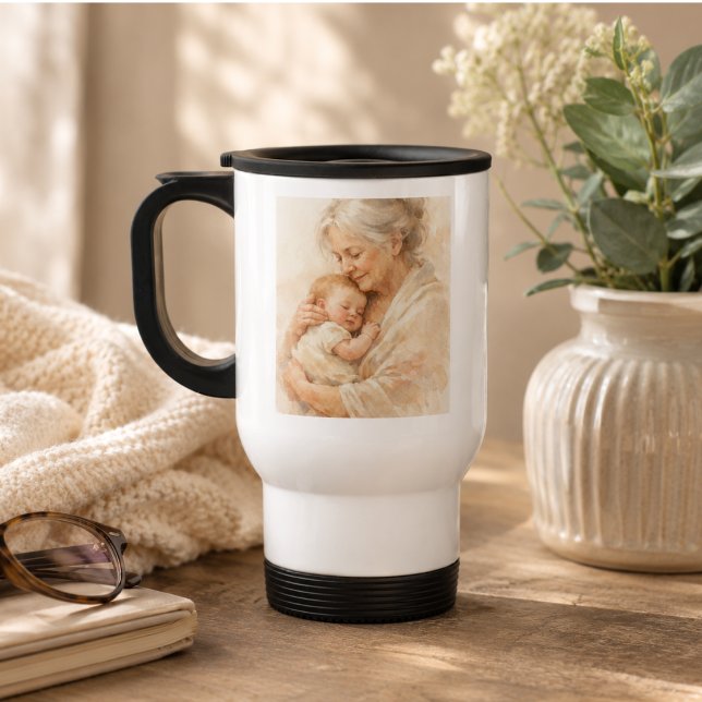 Caneca Térmica Eu Te Amo Vovó | Dia dos Avós (I Love You Grandma | Grandparents Day Travel Mug)