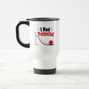 Caneca Térmica Eu Tinha Humor de Física Potencial