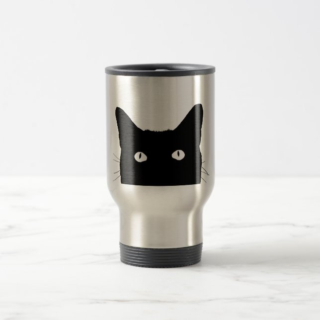 Caneca Térmica Eu ver o gato clicar para selecionar sua decoração (Centro)