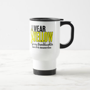 Caneca Térmica Eu visto o amarelo para meu Sarcoma da neta 10