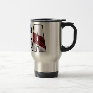 Caneca Térmica EUA em Sinalizador Patriótico Vermelho Branco e A