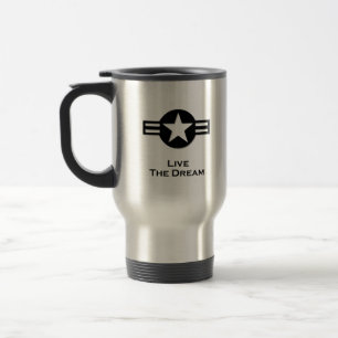 Caneca Térmica EUA vivendo o sonho preto