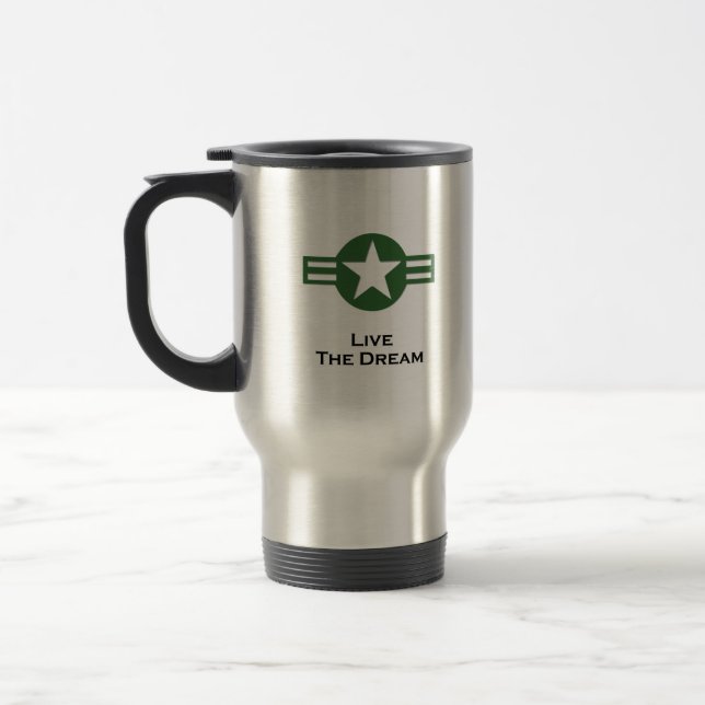 Caneca Térmica EUA vivendo o sonho verde (Esquerda)