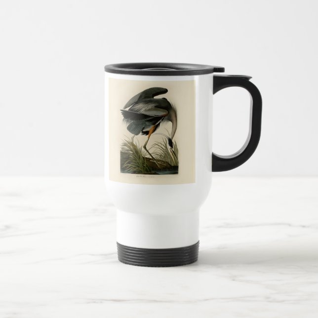 Caneca Térmica Excelente Azul Heron Marsh Bird (Direita)