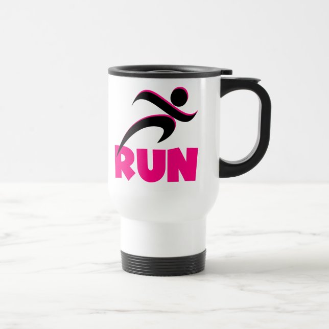 Caneca Térmica Executar Rosa (Direita)