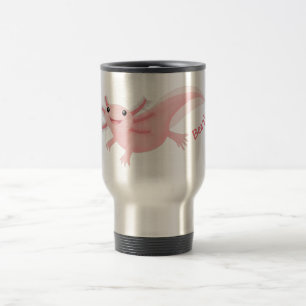 Caneca Térmica Exolotl branco rosa feliz