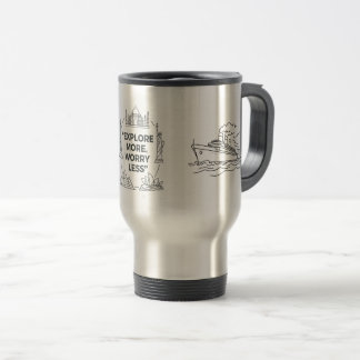 Caneca Térmica Explore Mais, Preocupe-se Menos Tumbler–Aventura M