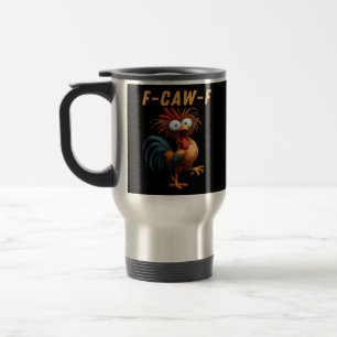 Caneca Térmica F-Caw-F Corvo Gótico Humor Engraçado Estilo Vintag