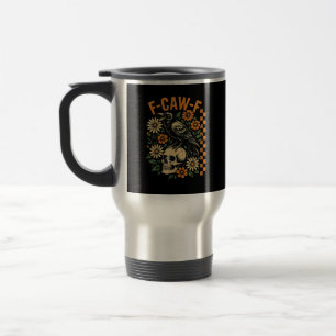 Caneca Térmica F-Caw-F Corvo Trocadilho Pássaro Engraçado Grunge 